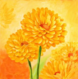 鮮やかな黄色の花 作： Renate Holzner