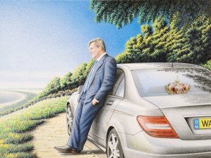 戴冠式、2013年、紙に色鉛筆画