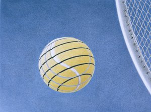 ボールを通して