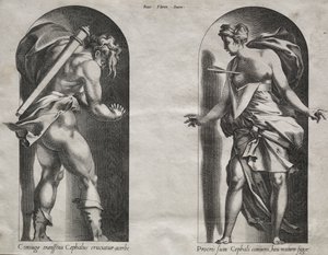 2 つのニッチで Cephalus と Procris 作： Rene Boyvin