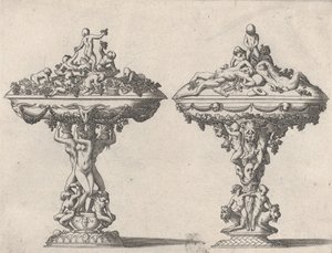 2 つのカップ、16 ～ 17 世紀。 作： Rene Boyvin