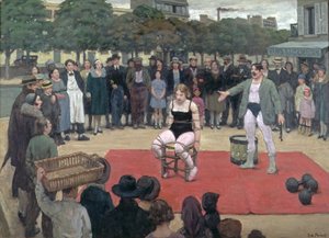 旅するパフォーマー、1928-30年頃（キャンバスに油彩）