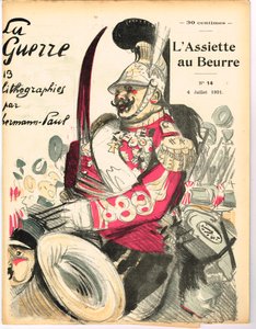 The Butter Plate "の表紙、色は風刺的。 作： Rene George Hermann Paul