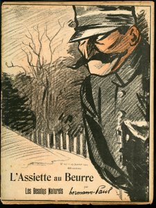 The Butter Plate」147番、カラーの風刺画 作： Rene George Hermann Paul