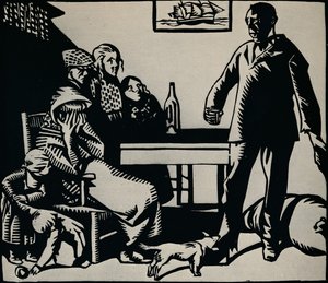 「セーラーの帰還のイラスト、1926年 作： Rene Georges Hermann Paul