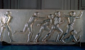 ガラス製のアスリートパネル 作： Rene Jules Lalique