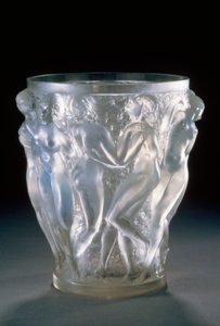 ルネ・ラリック(1860-1945)作 オパルセント・グラスのバッカンタス花瓶 1920年頃フランス、20世紀
