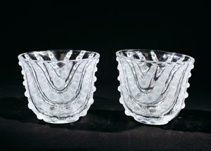 ガラス製花瓶 1930年頃 ルネ・ラリック（1860-1945）作 ルネ・ラリック・エ・シィ・アルザス・グラスワークス社製フランス、20世紀