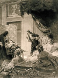 ジャン・バティスト・ポケリン(1622-1673)の戯曲「Le Malade Imaginaire」の場面 19世紀末～20世紀初頭（絵画 作： Rene Lelong
