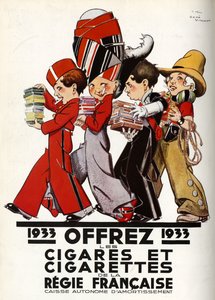 Cigarettes de la regie Francaise、1932。 作： Rene Vincent