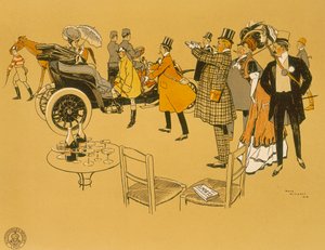 ベルリエ車の広告ポスター、1906 年 作： Rene Vincent