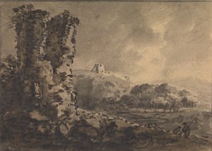 Paisagem Clássica com Ruína à Esquerda, Duas Figuras à Direita 作： Rev. William Gilpin