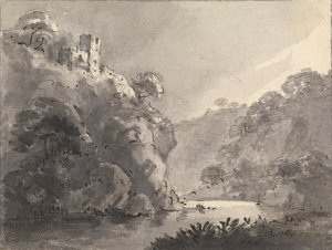 左に山城のある風景 作： Rev. William Gilpin