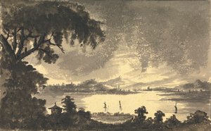 River Forth com a cidade e o castelo de Stirling à distância 作： Rev. William Gilpin