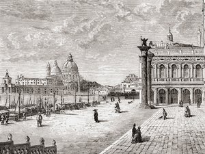 19世紀後半のイタリア、ヴェネツィア、サン・マルコ広場。1890年頃に出版されたサミュエル・マニング師によるイタリアの写真より。