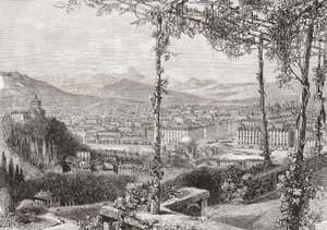 19世紀後半のイタリア、トリノ。1890年頃に出版されたサミュエル・マニング師によるイタリアの写真より。 作： Reverend Samuel Manning