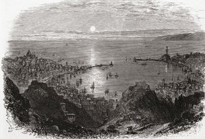 19世紀後半の北イタリア、ジェノヴァの眺め。1890年頃に出版されたサミュエル・マニング師によるイタリアの写真より。 作： Reverend Samuel Manning