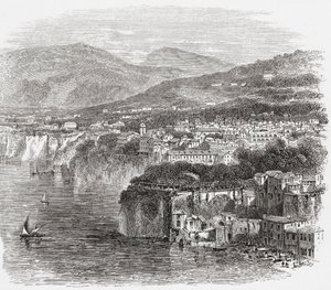 19世紀後半の南イタリア、カンパニア州ソレントの風景。1890年頃に出版されたサミュエル・マニング師によるイタリアの写真より。 作： Reverend Samuel Manning