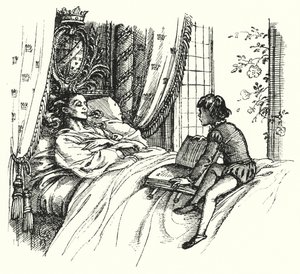 ハンス・クリスチャン・アンデルセン「世界で一番美しいバラ」（リトグラフ 作： Rex (after) Whistler