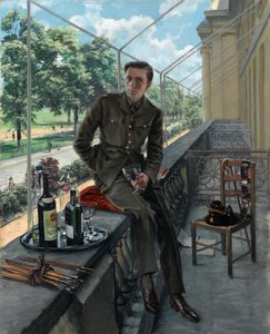 ウェールズ衛兵の制服を着たレックス・ウィスラーの自画像、1940年5月（油彩・キャンバス