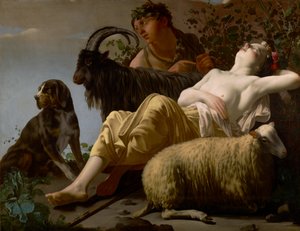 羊飼いと眠れる羊飼いの女 作： Reyer Jacobsz van Blommendael