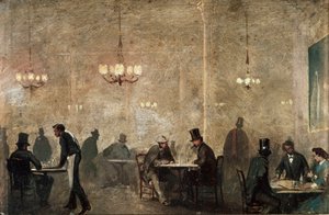 喫茶店 1860～65年頃（ブリキに油彩 作： Ricardo Balaca y Canseco