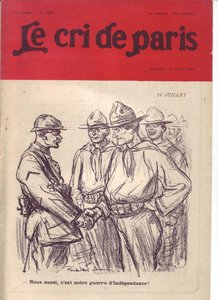 Le Cri de Paris」の表紙に描かれたリカルド・フローレス（1878-1918）のイラスト 作： Ricardo Flores