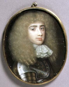 ロバート・ポーターのポートレート・ミニチュア、1660年頃（水彩・ベラム）