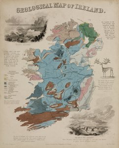 アイルランドの地質図」1850年代頃