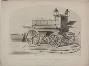 ロンドン・ブリゲードの消防車「プリンス・アルバート」1880年頃