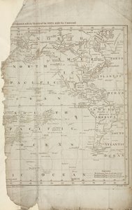 クックの航海の地図、1780年頃