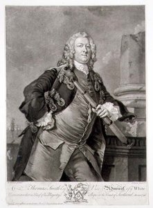 トーマス・スミス提督（d.1762）ホワイト号の副提督の肖像、ジョン・フェイバー（1684-1756）1746年（エングレービング） 作： Richard (after) Wilson