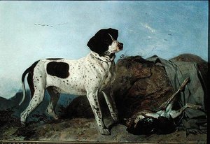 Old Jack - A Pointer（油彩・キャンバス） 作： Richard Ansdell