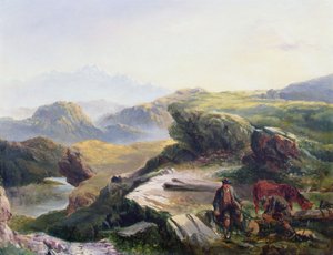 The Woodcutters（油彩・キャンバス） 作： Richard Ansdell