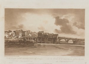マルヌ川のほとり、シャラントンの橋の下、1803 年。 パリの景色からのプレート 19、プレート B1981.25.2628 のエマニュエル ボリューム トレース 作： Richard Banks Harraden
