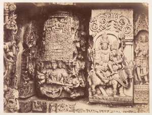 Hoysaleswara 寺院の彫刻、Halebit 作： Richard Banner Oakeley