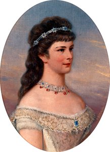 「ヴィッテルスバッハのエリザベート（1837-1898）（シシィまたはシシィ）、オーストリア皇后（1854-1898）、ハンガリー女王（1867-1898）の肖像」リチャード・ビッテルリッヒ作画（1862-1940） 個人蔵 作： Richard Bitterlich