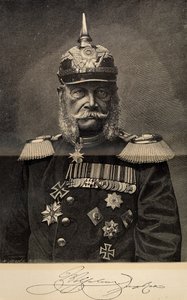 ウィリアム 1 世 (1797 年～1888 年)、プロイセン王およびドイツ皇帝、1887 年 90 歳。 作： Richard Bong