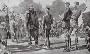 ロバーツ卿に降伏するクロンジェ司令官（リトグラフ） 作： Richard Caton II (after) Woodville
