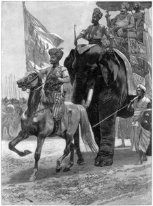 1757年、1893年、インドのクライブス職に就く前にナワブシラジウッダウラに到着。