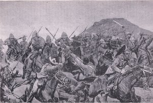 エランスラーグテの戦い：騎兵隊の突撃（リトグラフ