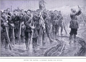 戦闘前：ロシアの成功を祈る、カッセルの日露戦争の歴史第1巻、1900年