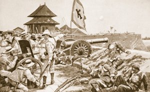 ボクサー運動、「ハチソンの歴史」の国のイラスト、1910年頃 作： Richard Caton Woodville