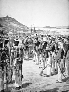 1841年の香港の英国への譲渡 作： Richard Caton Woodville