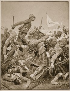 アトバラの戦いでザレバを襲撃したシーフォースハイランダーズ、「19世紀の戦い」Vol。 V：A.ヒリアードアッタリッジ作の90年代のキャンペーン 作： Richard Caton Woodville