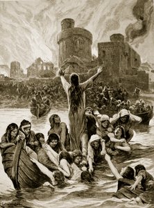 リンカーンの「公正」の後、「ハッチンソンのイギリス国民の物語」、1920年頃のイラスト 作： Richard Caton Woodville junior