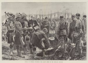 ハイランド旅団の倒れたチーフ、ウォーコップ将軍の埋葬 作： Richard Caton Woodville junior