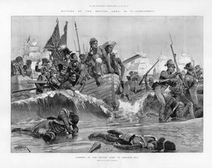 アブキール湾にイギリス軍が上陸