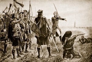 ケベックの戦い、1759、「ハッチンソンのイギリス国民の物語」、1923年頃のイラスト 作： Richard Caton Woodville junior