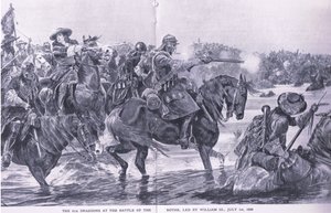 1690年7月1日のボインの戦い、イギリスの陸と海の戦い、1915年のイラスト